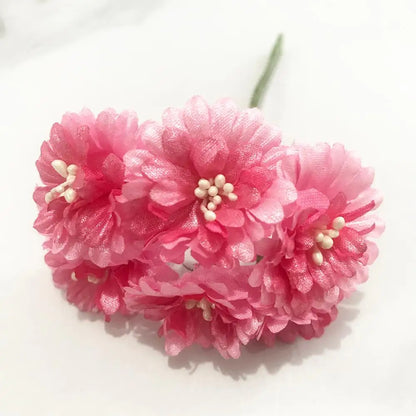 DecorBites™ 200pcs Mixed Rose Red Flower Cherry Stamen Berries Bundle for DIY Decor