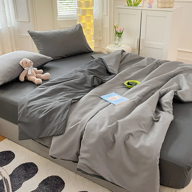 DecorBites™ Cotton Quilted Duvet Cover Soft Comforter Skin-Friendly Bedclothes