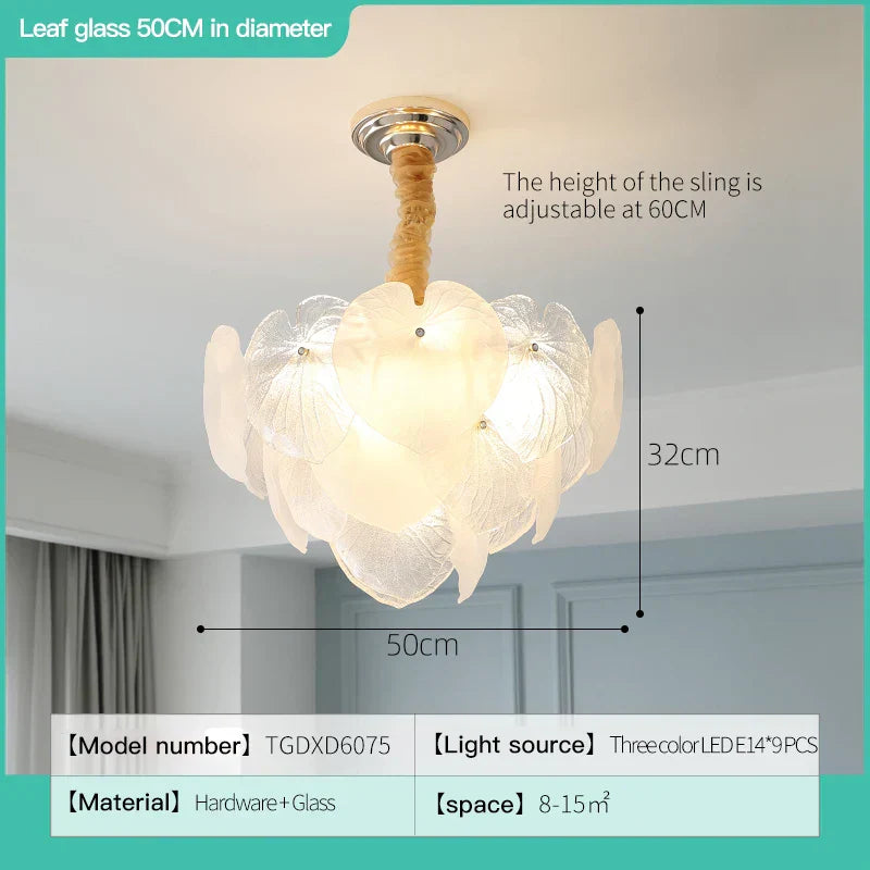 DecorBites™ French Cream Crystal Chandelier for Luxury Living Room, Net Red Feather Design