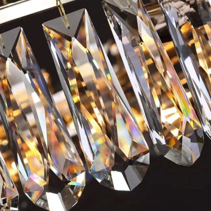 DecorBites™ Gold Crystal Chandelier: Luxury Lighting for Dining Living Bedroom Kitchen Island