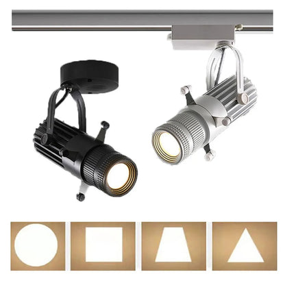 DecorBites™ Adjustable LED Track Spotlights for Art Gallery Church Museum, Square Shape