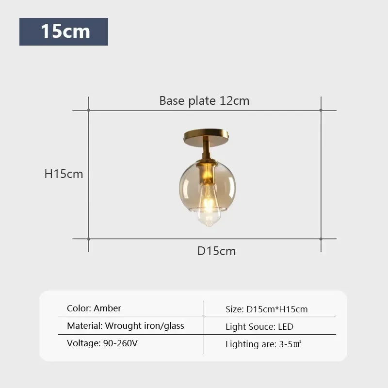DecorBites™ LED Glass Ceiling Light Chandeliers for Modern Living Room, Bedroom, Dining Room, and Corridor