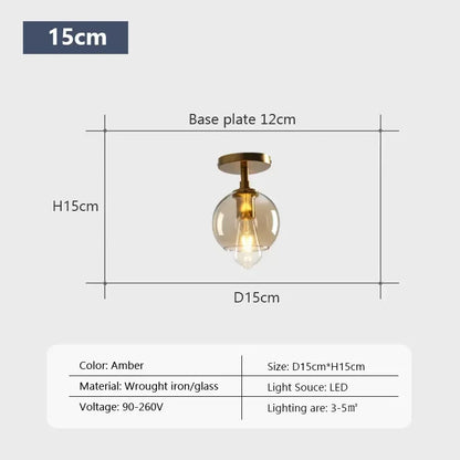 DecorBites™ LED Glass Ceiling Light Chandeliers for Modern Living Room, Bedroom, Dining Room, and Corridor