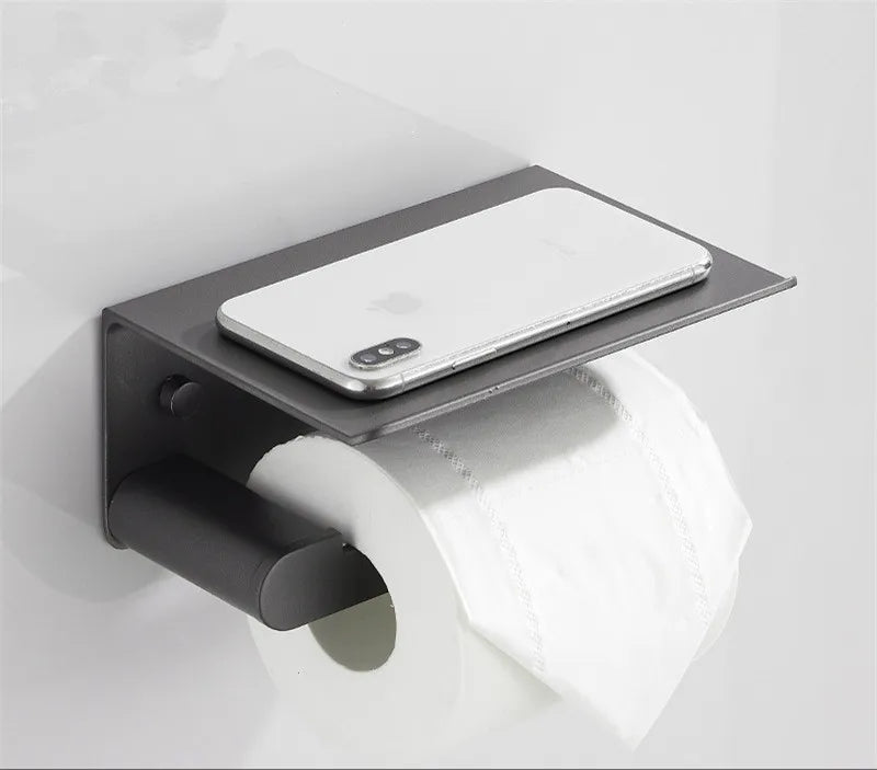DecorBites™ Bathroom Hardware Set: Towel Rack, Shelf, Paper Holder, Towel Holder, Toilet Brush Holder