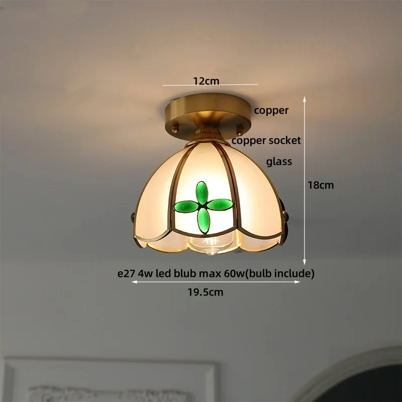 DecorBites™ Glass LED Ceiling Lamp Modern Copper Socket Ceiling Lights
