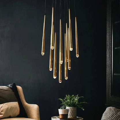 DecorBites™ LED Chandelier: Modern, Dimmable Ceiling Light for Living Room, Kitchen, Staircase