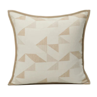 DecorBites™ Geometric Brown Leather Splicing Throw Pillow Cover 45x45cm Luxe Square Cushion Case