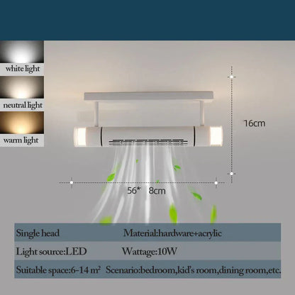 DecorBites™ Bladeless Ceiling Fan with Remote Control LED Light Fixture for Home Décor