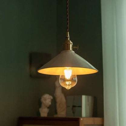 DecorBites™ Beige Ceramic LED Pendant Lamp for Home and Commercial Spaces
