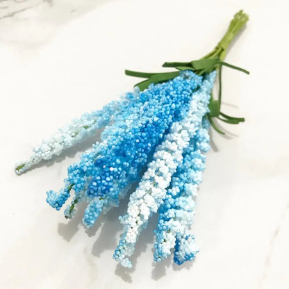 DecorBites™ Blue Flower Cherry Stamen Berries Bundle for DIY Christmas Wedding Decor