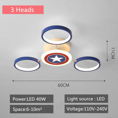 DecorBites™ Kids LED Cartoon Ceiling Light | Boys Girls Bedroom Decor Lamps