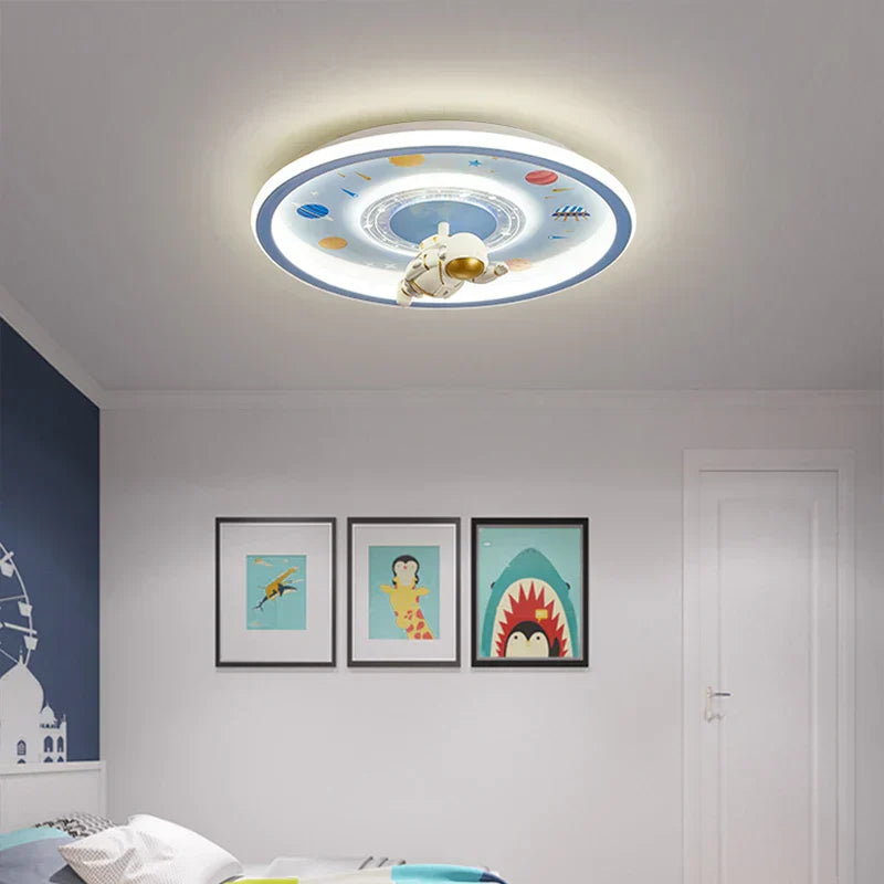DecorBites™ Astronaut LED Ceiling Light for Kids' Room - Blue Cartoon Theme