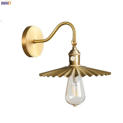 DecorBites™ Adjustable Copper Wall Sconce Edison Lamp LED - Modern Bedroom Bathroom Light