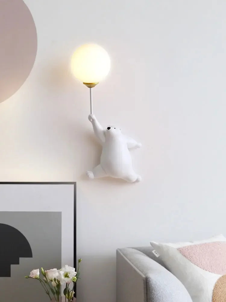 DecorBites™ Bear Kids Wall Lamp Set: Boy and Girl Bear Lights for Bedroom Decor