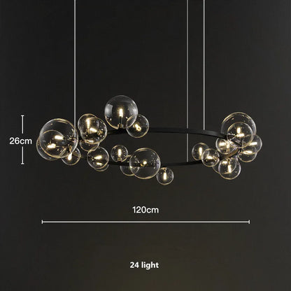 DecorBites™ Glass Ball G9 LED Chandelier: Modern Minimalist Nordic Design