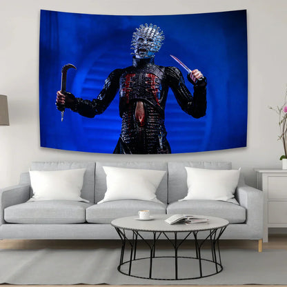 DecorBites™ Jack-O-Lantern Wall Tapestry: Boho Halloween Horror Movie Decor for Home & Bedroom