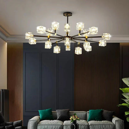DecorBites™ Crystal Chandelier Pendant Light for Living Room Bedroom Ceiling, Luxury Indoor Lighting