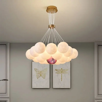 DecorBites™ LED Lunar Ball Chandeliers for Living Bedroom Home Decor Lighting