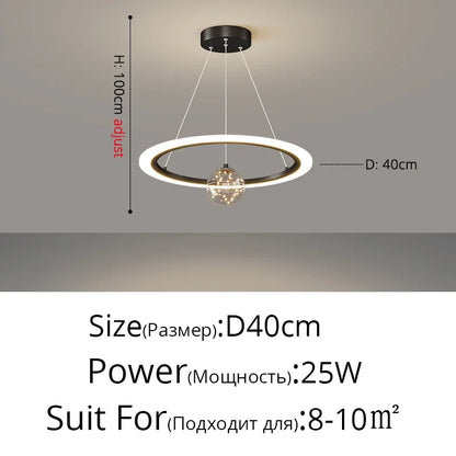 DecorBites™ LED Star Chandelier for Modern Living Room Bedroom Decor