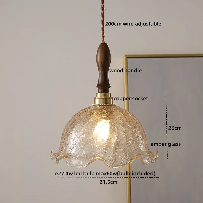 DecorBites™ LED Glass Pendant Light Chandelier for Modern Living Dining Room