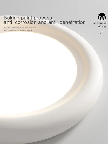 DecorBites™ Cream LED Ceiling Lamp for Girl's Room - Modern Minimalist Master Bedroom Lighting