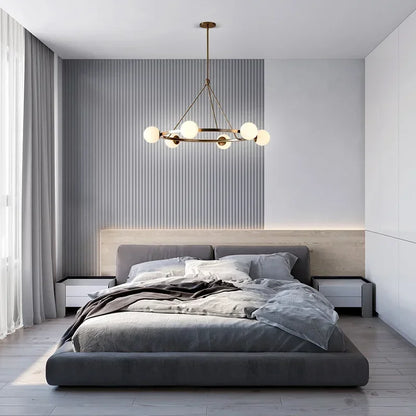 DecorBites™ Glass Ball Chandelier LED Hanging Lamp Modern Nordic Style Pendant Light