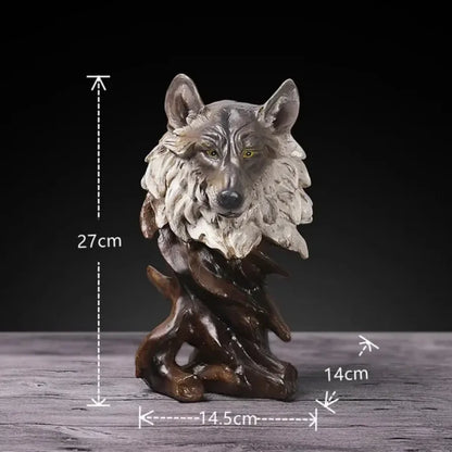 DecorBites™ Animal Statue Collection: Eagle Wolf Lion Tiger Horse Desktop Artwork Decoration & Gift