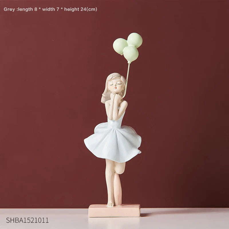 DecorBites™ Balloon Girls Resin Home Decor Ornaments