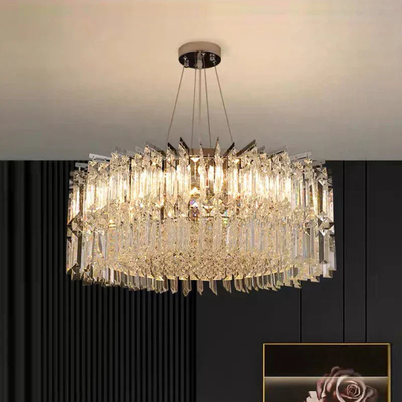 DecorBites™ Crystal Chandelier, Luxury Living Room & Bedroom Pendant Light