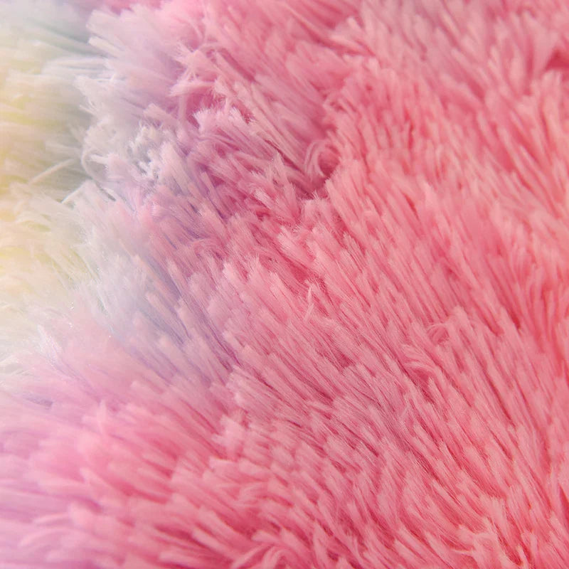 DecorBites™ Luxe Mink Fleece Flannel Patchwork Quilt: Soft, Warm, & Cozy Gradient Bedclothes