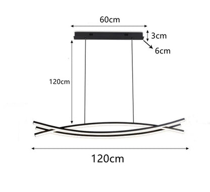 DecorBites™ Aluminum Suspension LED Chandelier for Kitchen Dining Table Island