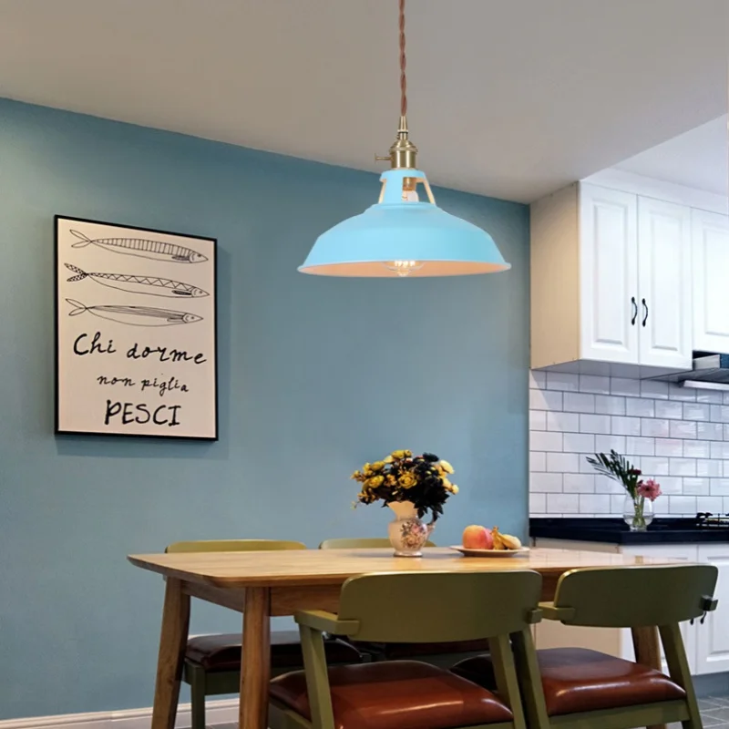 DecorBites™ Blue Iron Art LED Pendant Light, Nordic Modern Style for Home and Commercial Spaces