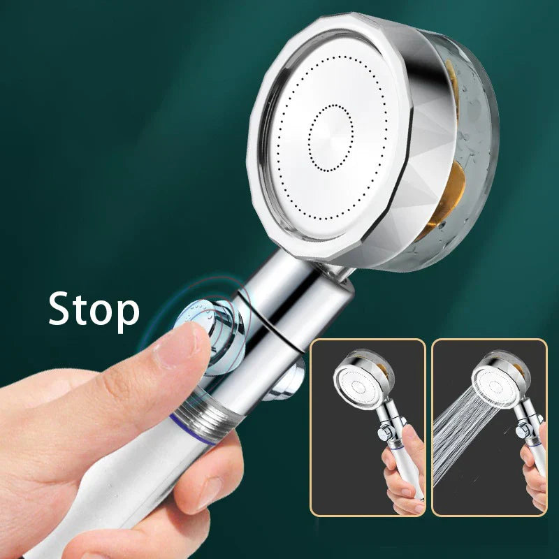 ™ High Pressure Shower Head with 360° Rotation & Water Saving Nozzle
