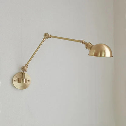 DecorBites™ Ceramic Copper LED Wall Lamp with Adjustable Long Arm Swing