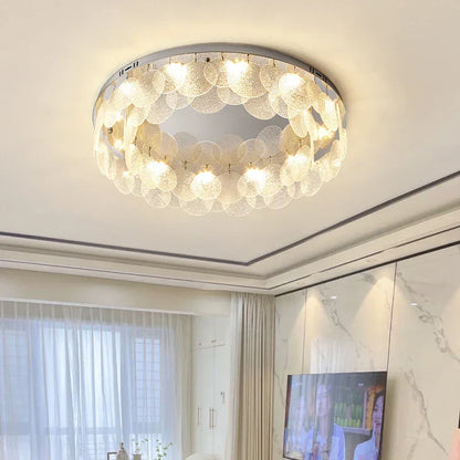DecorBites™ LED Ceiling Light Stainless Steel Glass Parlor Bedroom Fixture