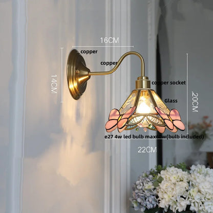 DecorBites™ Clear Glass LED Wall Sconce Nordic Modern Brass Light Fixture Applique Murale