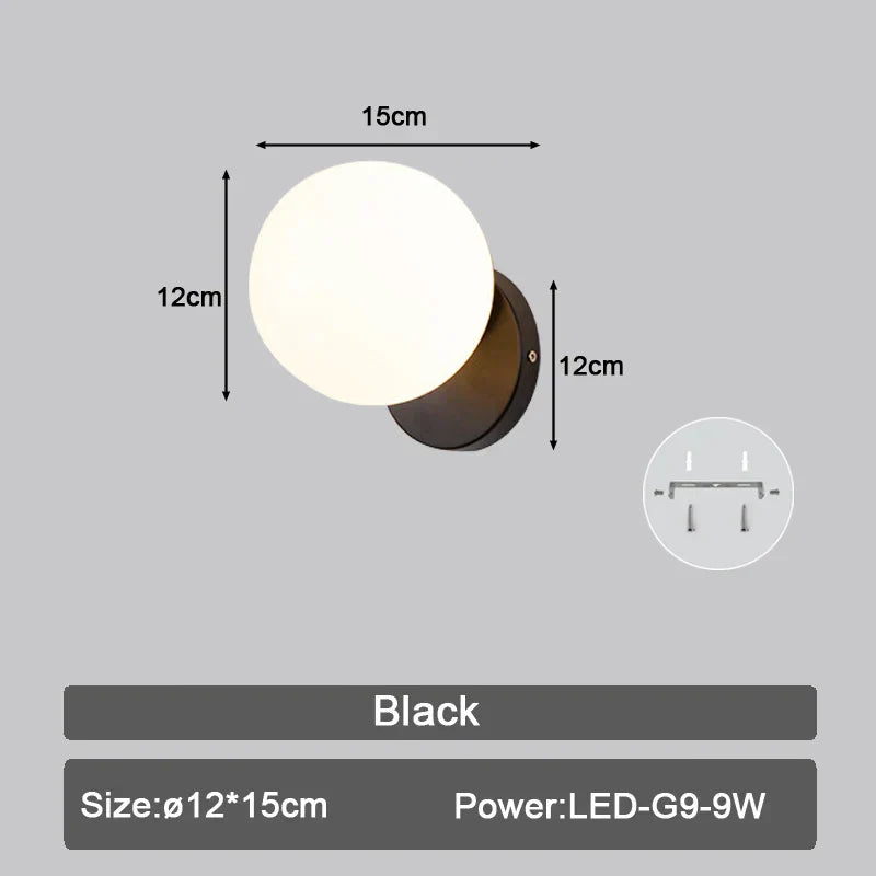 DecorBites™ LED Wall Sconce with G9 Bulb for Indoor Lighting in Black Gold