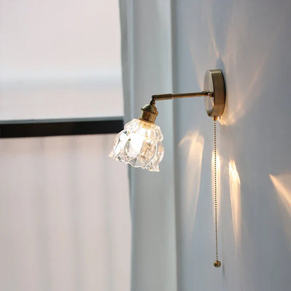 DecorBites™ Clear Glass LED Wall Sconce Modern Rotate Stair Light