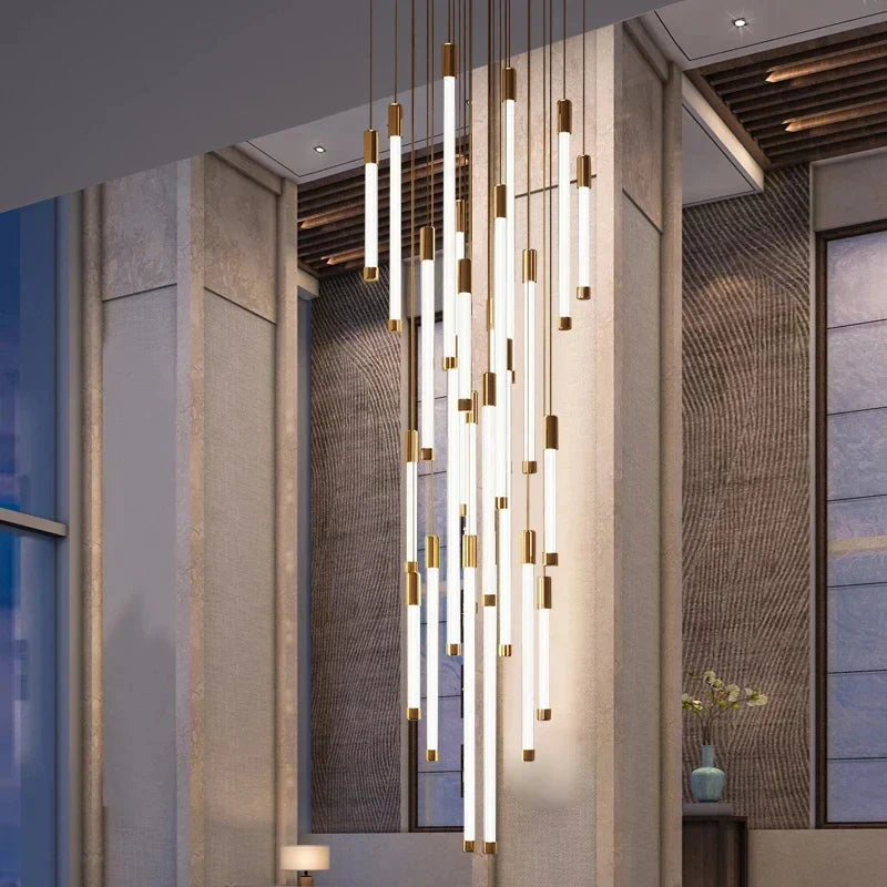 DecorBites™ Elegant LED Chandelier for Staircase & Living Room Décor