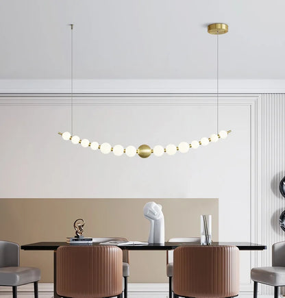 DecorBites™ Love Gold Chrome Chandelier LED Suspension Lighting for Dinning Room