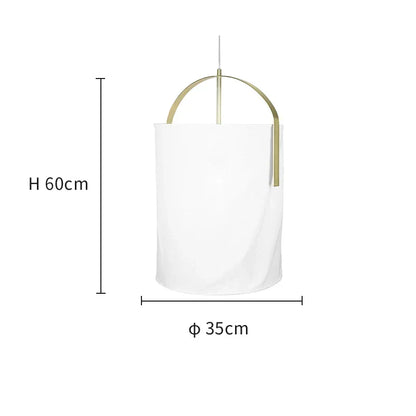 DecorBites™ Linen Cloth Pendant Light: Elegant Bohemian Fabric Chandelier for Home, Restaurant, Hotel