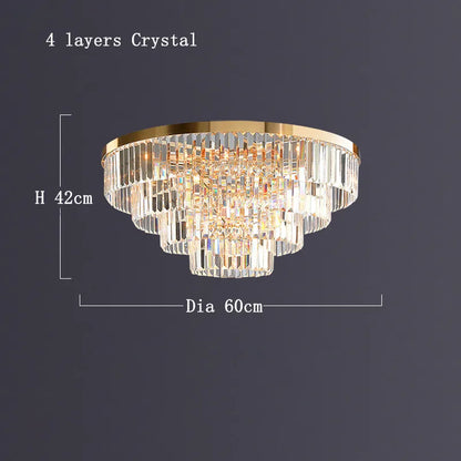 DecorBites™ Gold LED Crystal Ceiling Light: Luxury Home Decor Fixture