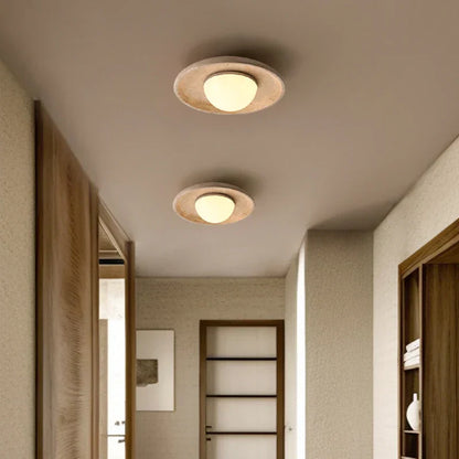 DecorBites™ LED Ceiling Lamp Yellow Travertine - Nordic Acrylic Light for Living Room