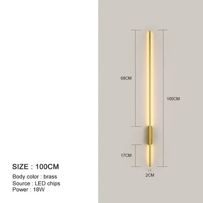 DecorBites™ Black LED Wall Lights - Modern Straight Line for Bedroom, Living Room, Kitchen Décor