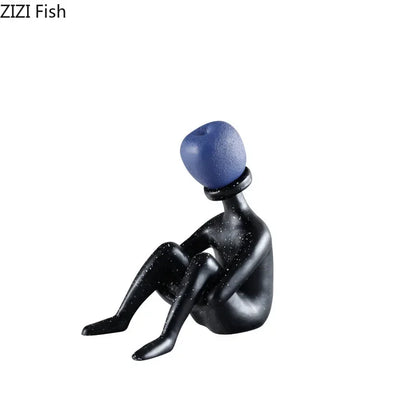 DecorBites™ Abstract Thinker Resin Sculpture for Room Aesthetics Ornaments and Decor