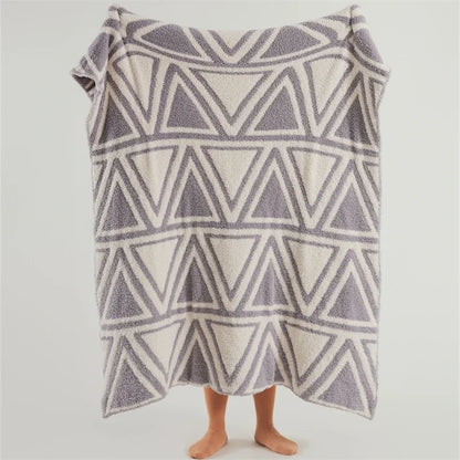 DecorBites™ Knitted Jacquard Blanket 130x180cm Multi-functional Throw