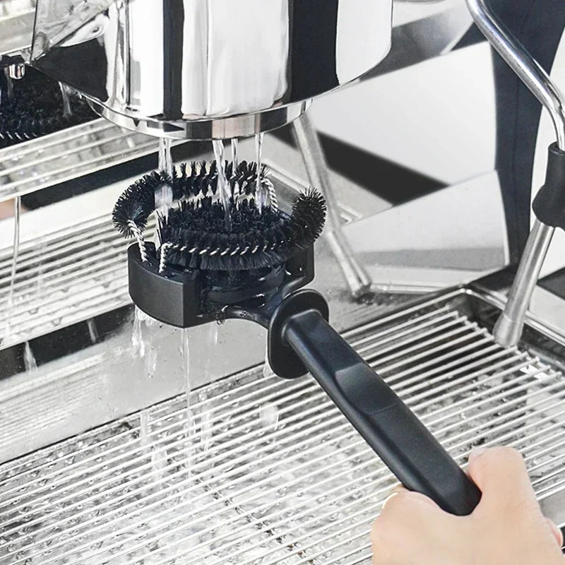 DecorBites™ Coffee Machine Cleaning Brush - Brewing Head Cleaner Tool & Mini Spoon