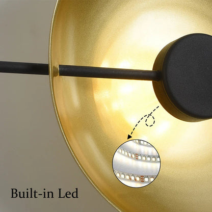 DecorBites™ Gold Circle LED Wall Light 10W, Postmodern Black Sconce for Foyer, Bedside, Hotel, Aisle