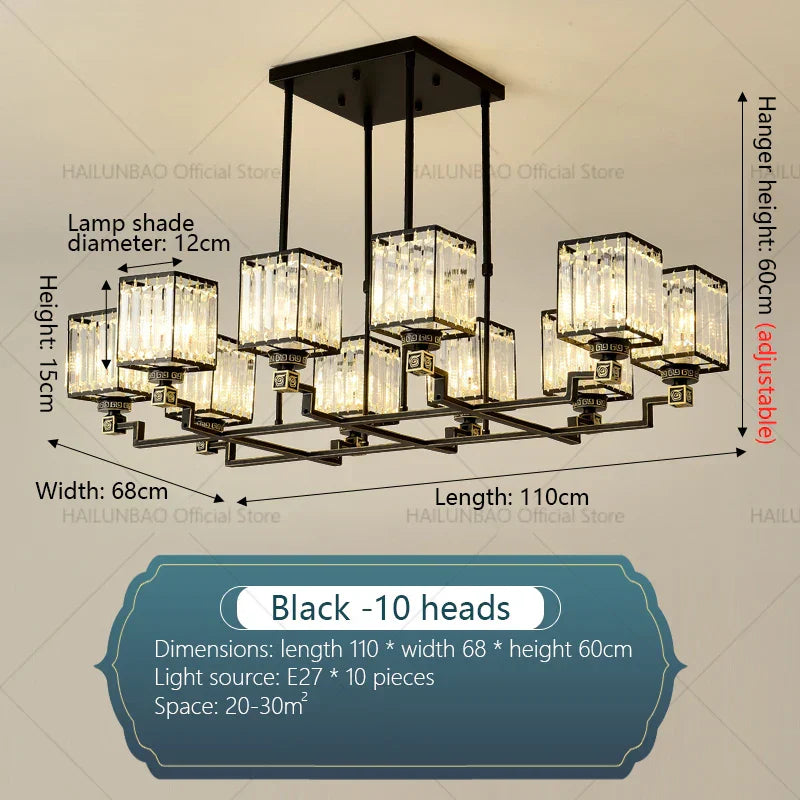 DecorBites™ Crystal Chandelier: Modern, Luxe, & Chic for Living Room, Bedroom, Restaurant & Villa