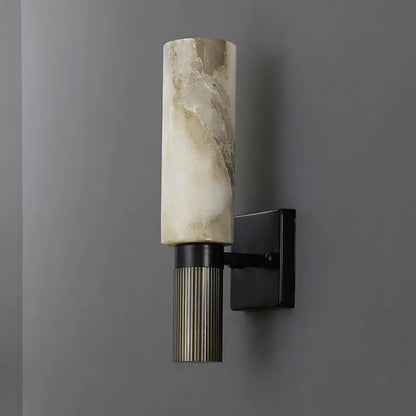 DecorBites™ Alabaster Copper Wall Lamp | Luxury Marble Sconce LED Light | Bedroom Living Room Fixture